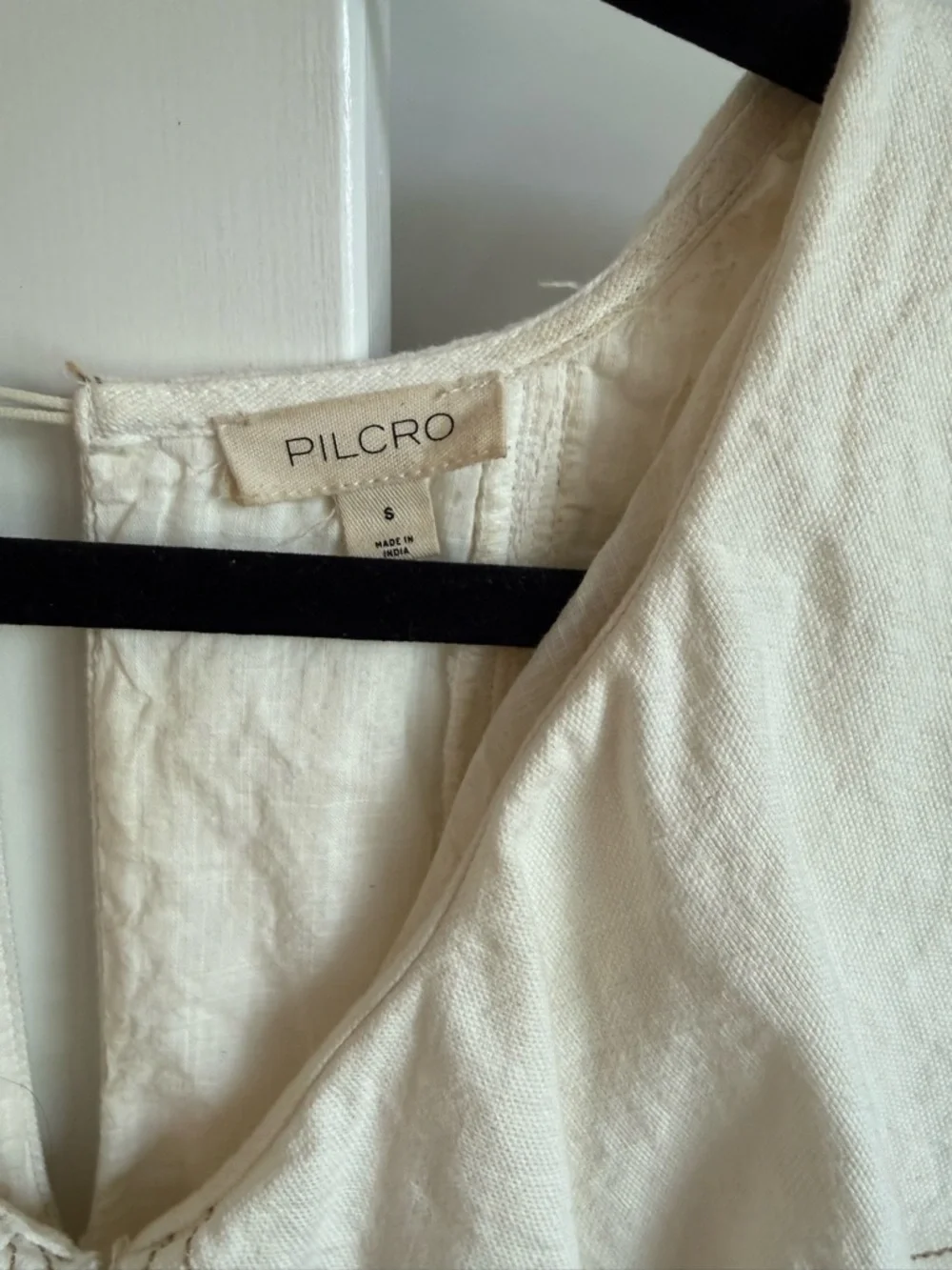 Pilcro Cream Ruffle-Trim Tunic Top - Picture 3 of 5